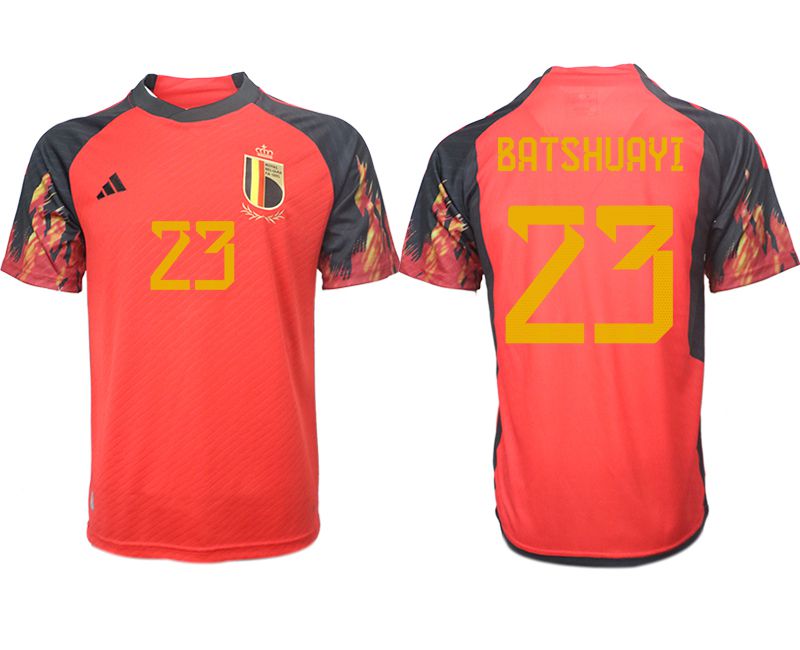 Men 2022 World Cup National Team Belgium home aaa version red #23 Soccer Jerseys
